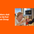 Mayke and Sybrig van Keep, founders of Issuemakers, toast the acquisition by Rud Pedersen Group